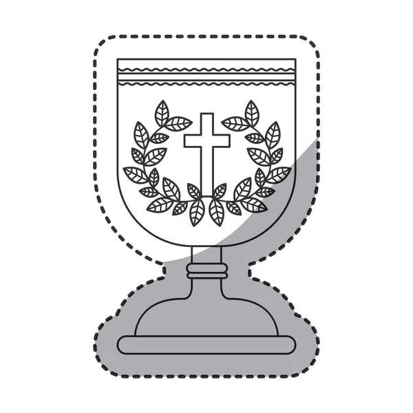 Coupe de religion isolée et conception de couronne — Image vectorielle