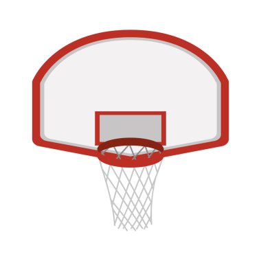 yuvarlak Basketbol çember ile renkli siluet