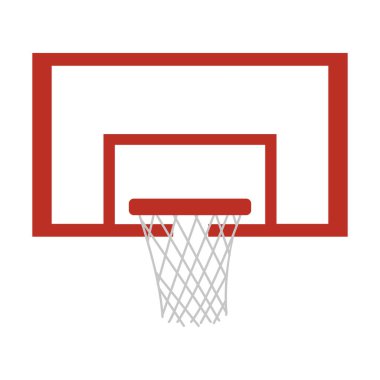 kare Basketbol çember ile renkli siluet