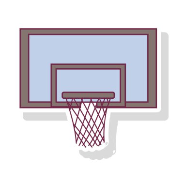 siluet pastel renk ile gölge kare basketbol Hoop