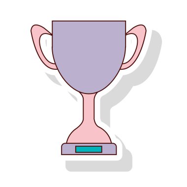 Trophy Kupası siluet gölge pastel renk
