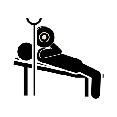 siluet siyah beyaz adam halter ile