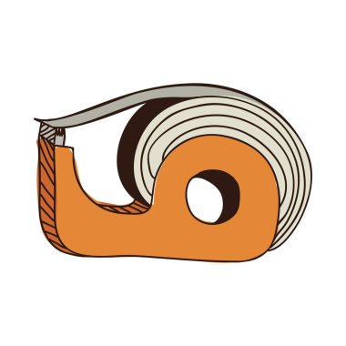 Teyp yapıştırıcı bıçak kesim ile renkli siluet