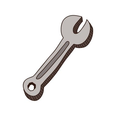 Metalik anahtar ile gümüş siluet