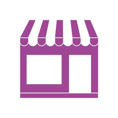 siluet mor küçük süpermarket ile