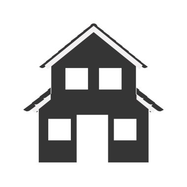 iki kat Siyah Beyaz Saray'la siluet