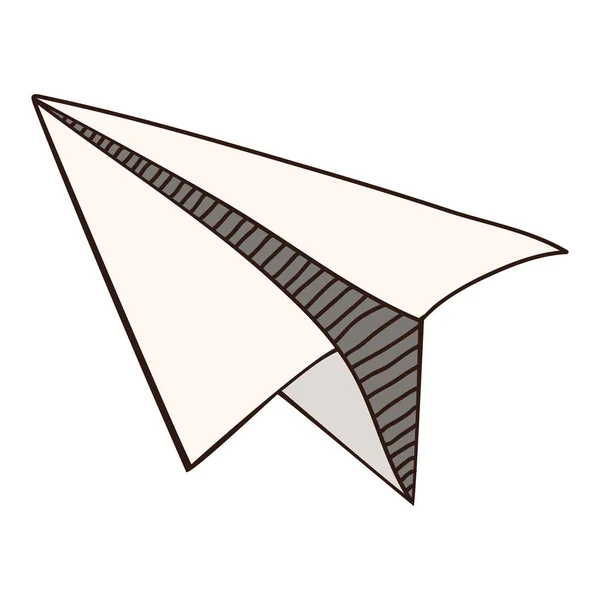 Silhouette monochrome avec plan en papier — Image vectorielle