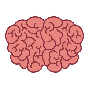 beyin logo siluet Üstten Görünüm