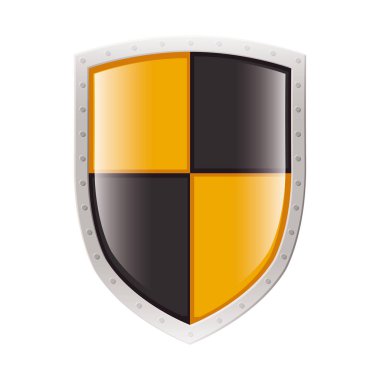 Kare rakamlar ile metal kalkan