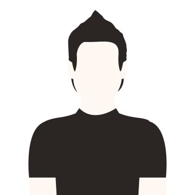 yüzü olmayan tek renkli yarım vücut adam