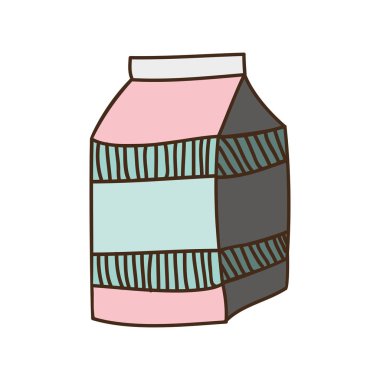 süt kutusu ile renkli siluet