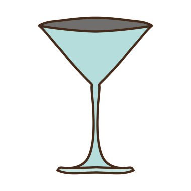 martini kadehi ile renkli siluet