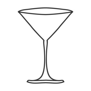 siluet siyah beyaz martini cam ile