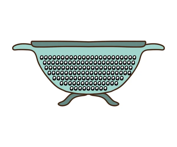 Силуэт красочный с кухонным дренажером — стоковый вектор