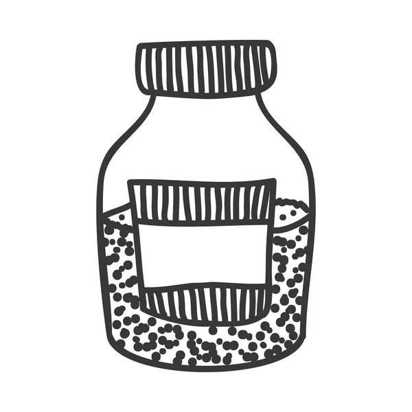 Силуэт монохромная бутылка с солью и перцем — стоковый вектор