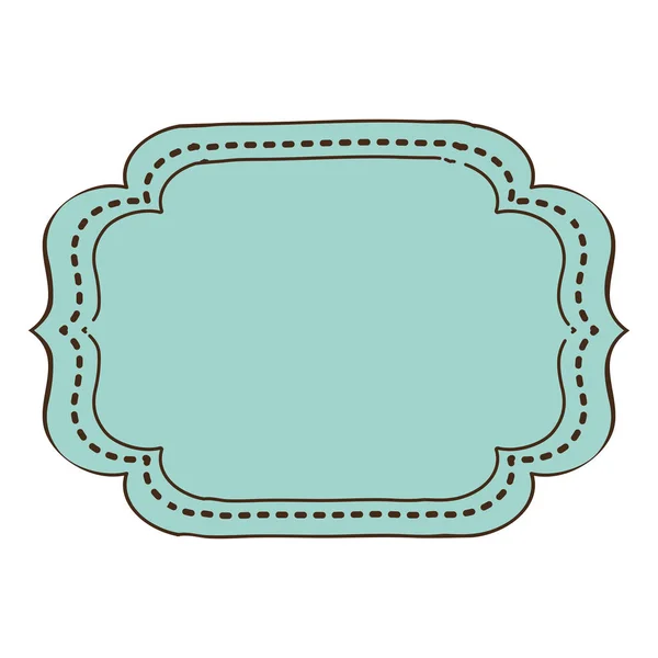 Vintage frame icon with rounded border — Stock Vector