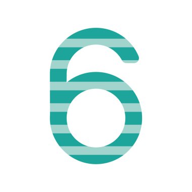 altı tasarımı ile yatay renkli çizgili numara