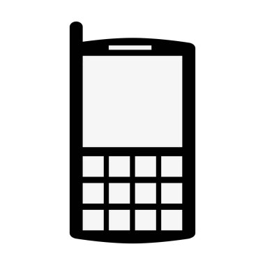 siluet kişisel iletişim aygıtı simgesi