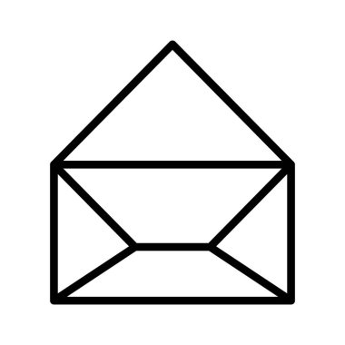 siluet kağıt açtı zarf simgesi