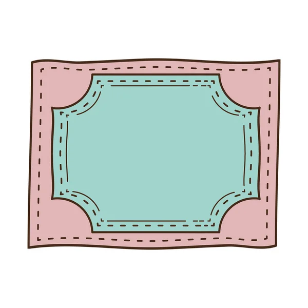 Ikona ramki Vintage z prostokątny kształt — Wektor stockowy