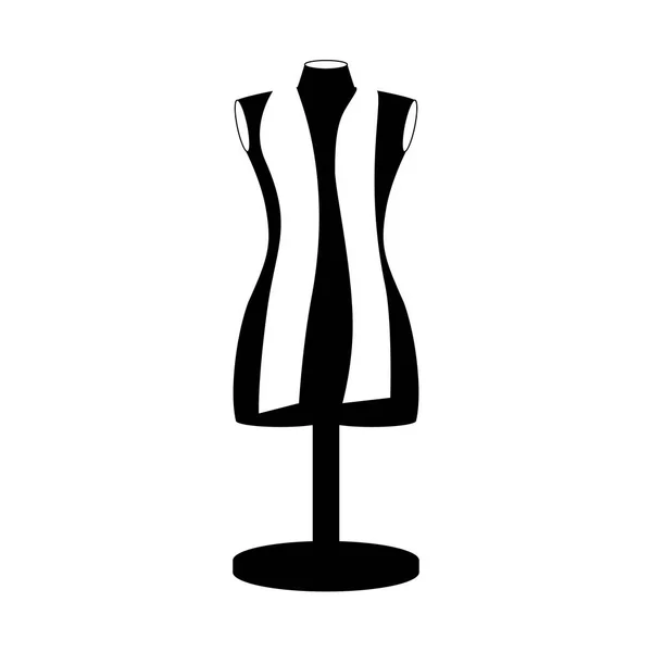 흑백 마네킹 재단사 상점 디자인 — 스톡 벡터