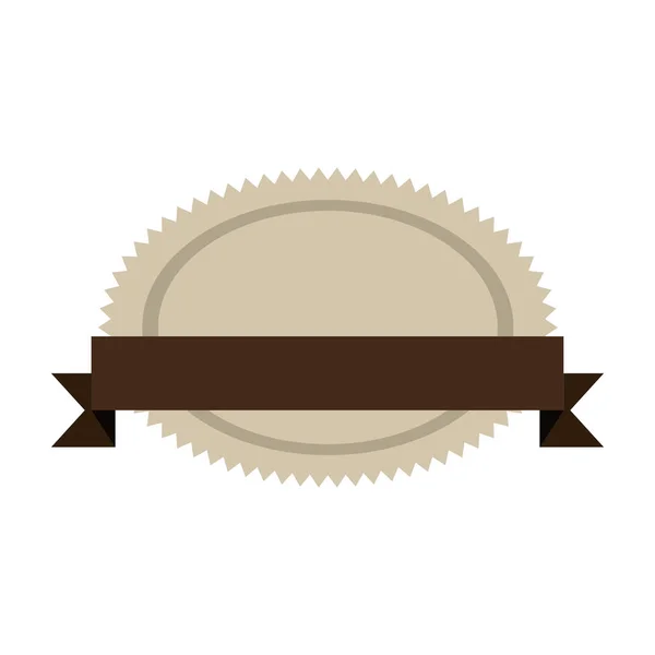 Οβάλ ακανόνιστα σχήμα σφραγίδα σφραγίδα με καφέ ετικέτα — Διανυσματικό Αρχείο