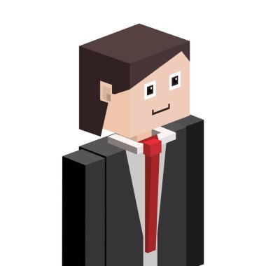 Lego siluet yarım vücut adam resmi takım elbise ile