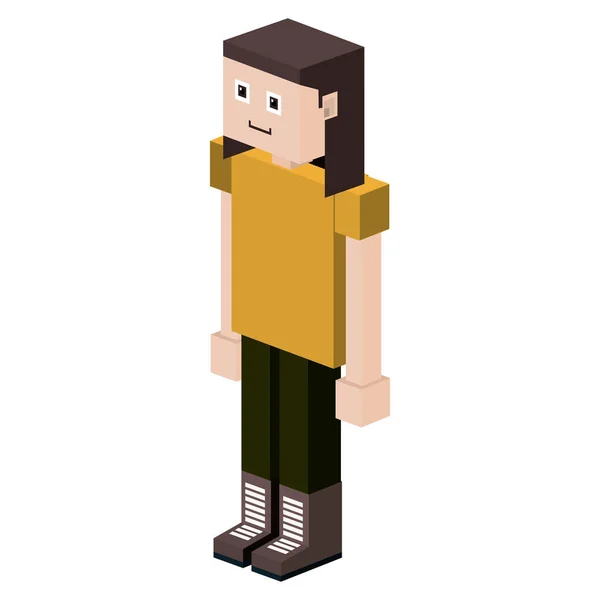 Chica lego con pantalones de camiseta y botas — Archivo Imágenes Vectoriales