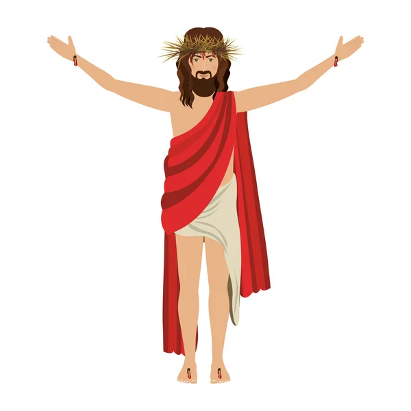 Ježíš Kristus s trnovou korunou — Stockový vektor