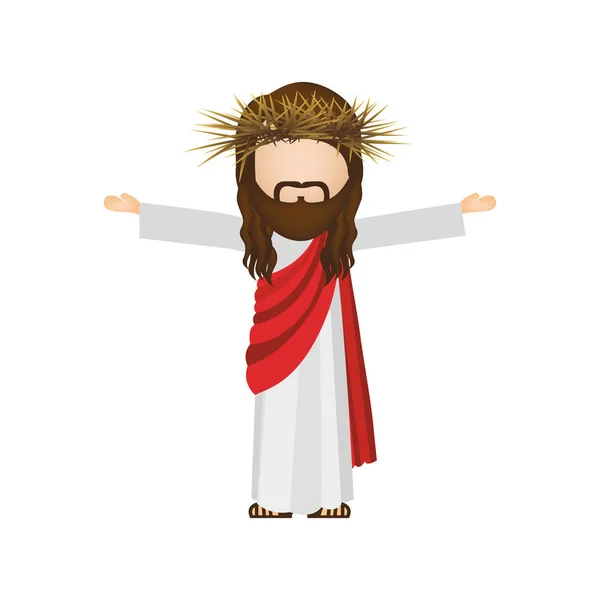 Аватар религиозный дизайн Иисуса Христа — стоковый вектор