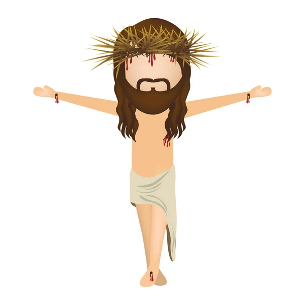Avatar Isus Hristos cu cro — Vector de stoc