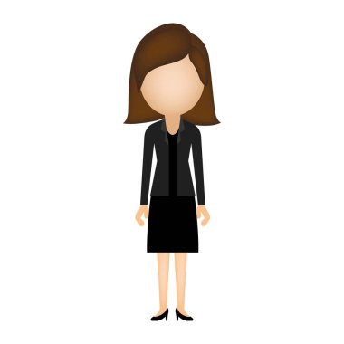 elbise ve ceket yüz olmadan kısa saçlı kadın