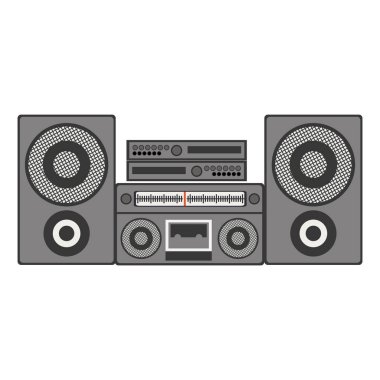 siluet gri ölçeği ile eğlence ses Merkezi