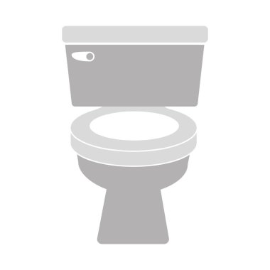 gri tonlama siluet tuvalet ile