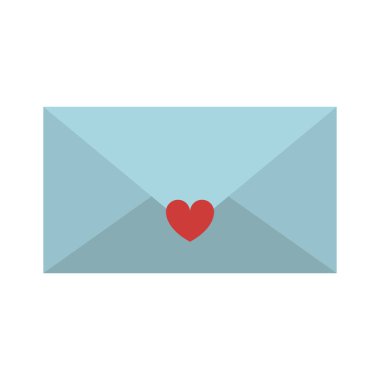 Valentine romantik zarflar kalp çıkartması