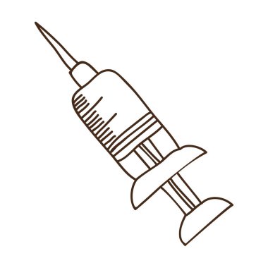 siluet iğne şırınga sıvı ve inç