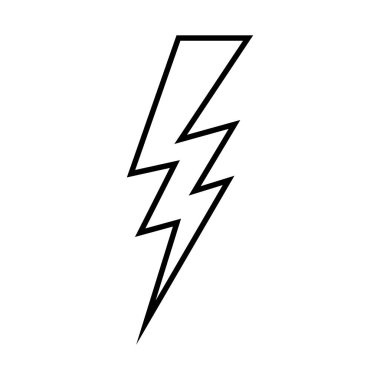 siluet yıldırım tasarım düz simgesi