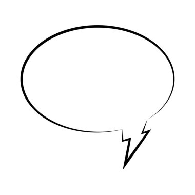 diyalog için siluet oval belirtme çizgisi