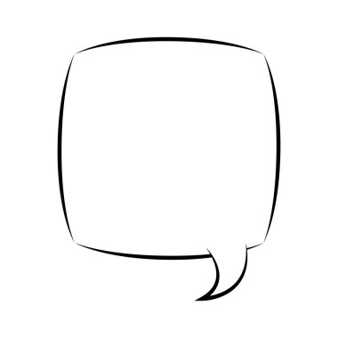 diyalog için siluet yuvarlatılmış dikdörtgen belirtme çizgisi