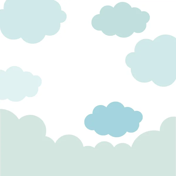 Mönster himlen med blå moln — Stock vektor