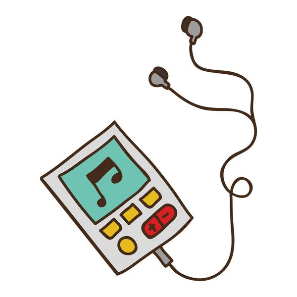 Dispositivo de música portátil icono mp3 — Vector de stock