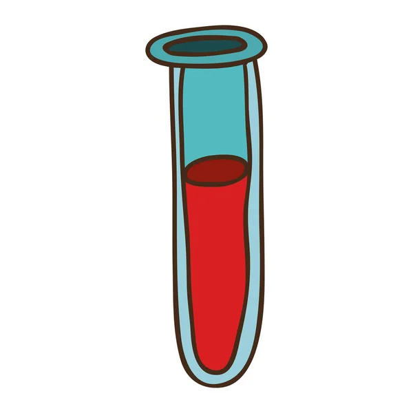 Tubo de ensayo icono equipo de microbiología — Archivo Imágenes Vectoriales