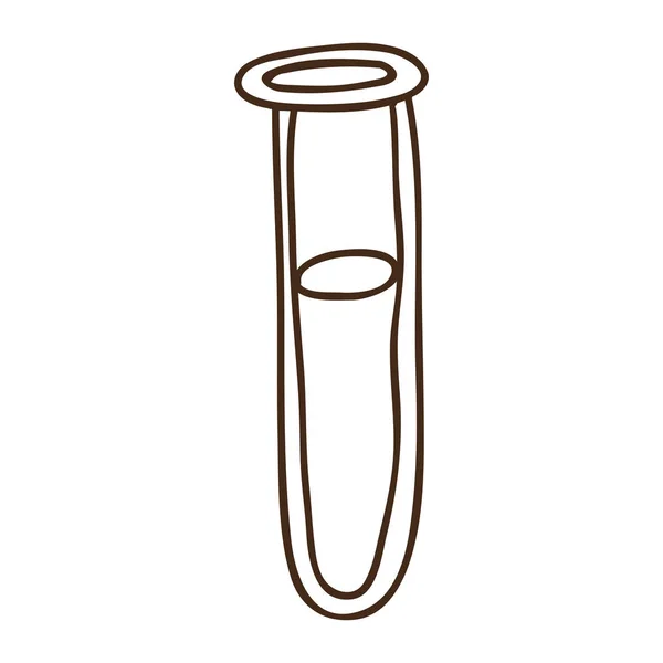 Silhueta teste tubo ícone microbiologia equipamento —  Vetores de Stock