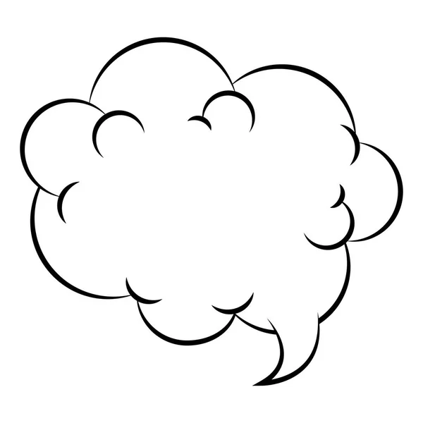 Callout nuvem silhueta com cumulus — Vetor de Stock