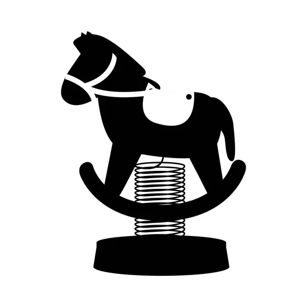 Silhouette horse cart for carousel icon — Stock Illustration Silhouette horse cart for carousel icon Stock Vector