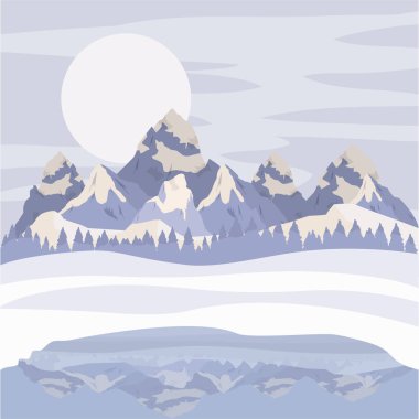 Peyzaj tasarımı renkli dağ