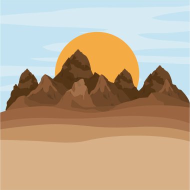 Peyzaj tasarımı renkli dağ