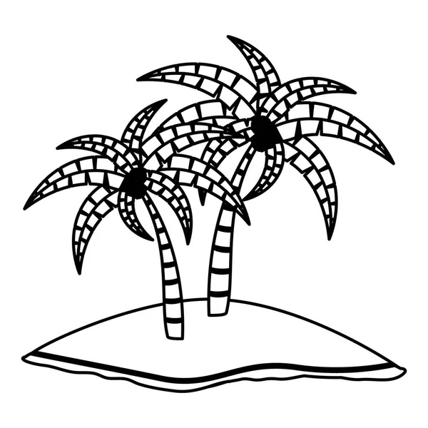 Geïsoleerde palm tree Algorithm — Stockvector