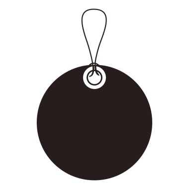 İzole asmak etiket tasarımı