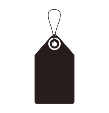 İzole asmak etiket tasarımı